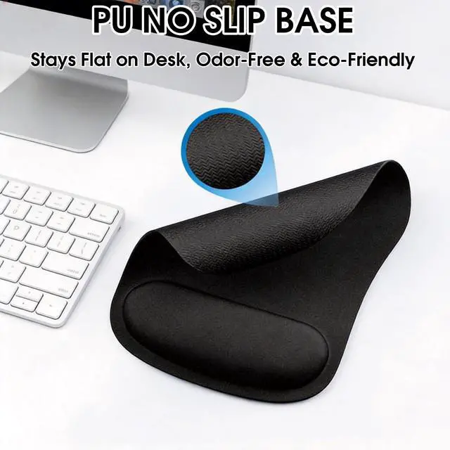 Alt view image 2 of 6 - Mouse Pad with Wrist Support, Ergonomic Computer Mouse Pad Relief Carpal Tunnel Pain, Non-Slip Mouse Pad for desk, Laptop, Office & Home
