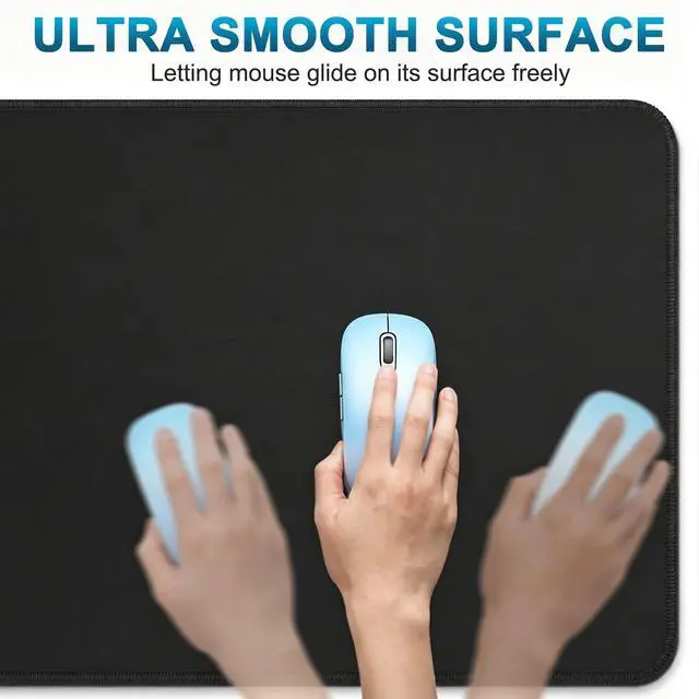 Alt view image 3 of 7 - 31.5x12 Inch Extended Large Desk Pad, Waterproof Non-Slip Rubber Base Gaming Mouse Pad, Smooth Full Desk Keyboard Mat for Office Laptop Computer Workspace