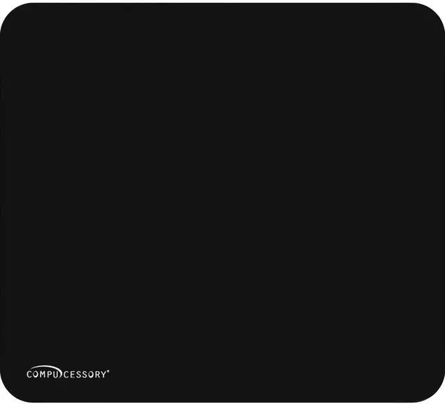 Main image of Compucessory, CCS23617, Smooth Cloth Nonskid Mouse Pads, 1, Black