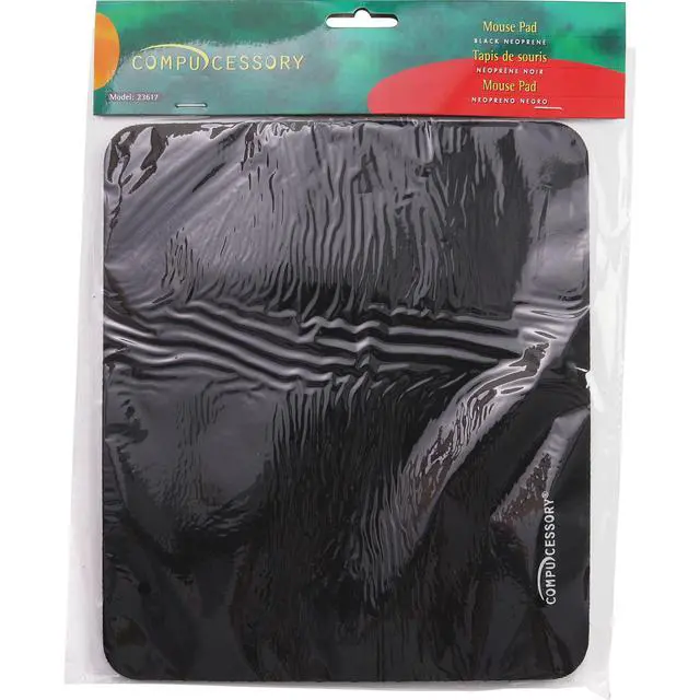 Alt view image 4 of 4 - Compucessory, CCS23617, Smooth Cloth Nonskid Mouse Pads, 1, Black