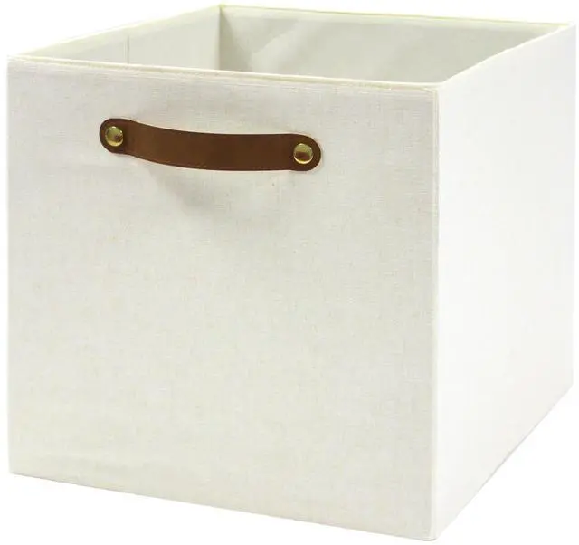 Main image of Better Homes & Gardens Collapsible Fabric Cube Storage Bin, Vanilla