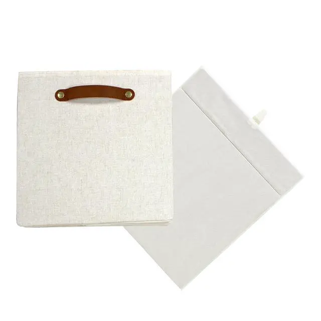 Alt view image 6 of 6 - Better Homes & Gardens Collapsible Fabric Cube Storage Bin, Vanilla