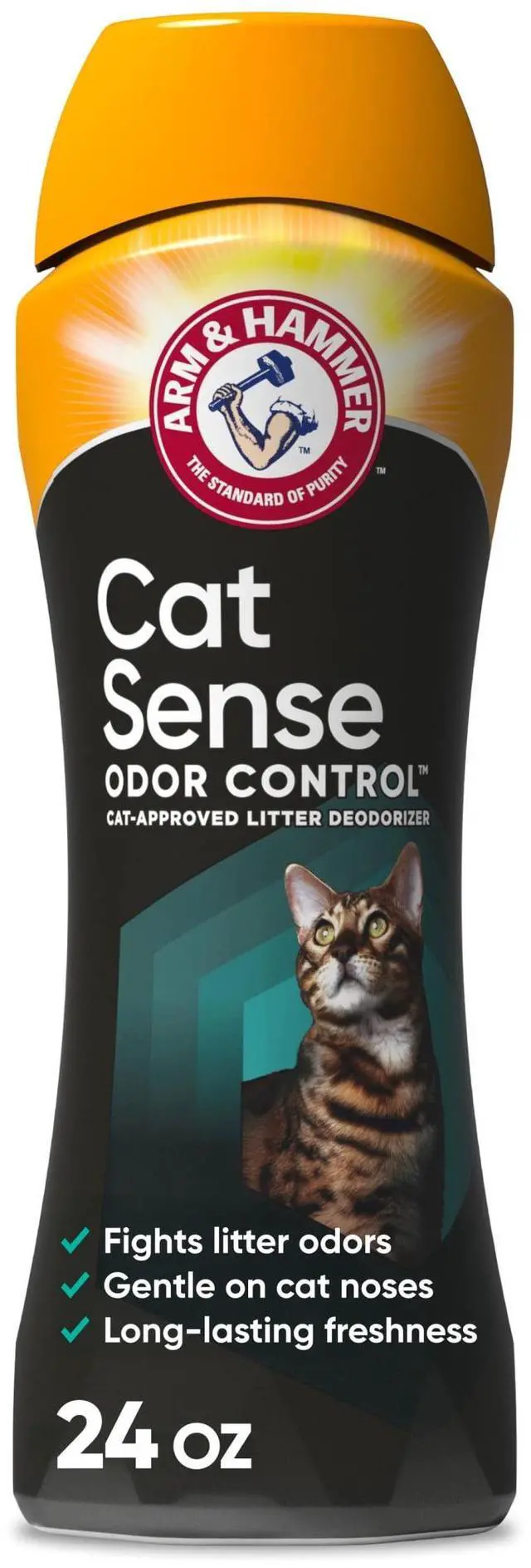 Main image of ARM & HAMMER Cat Sense Odor Control Cat-Approved Litter Deodorizer, 24 oz