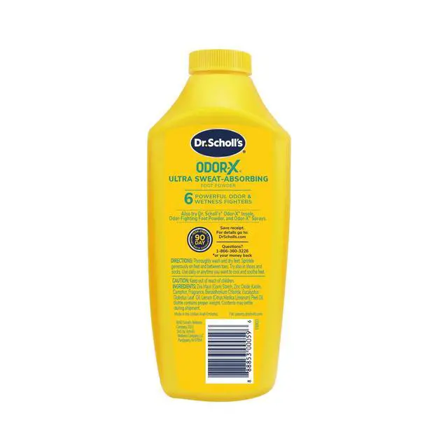 Alt view image 4 of 7 - Dr. Scholls® Odor-X® Ultra Sweat-Absorbing Unscented Foot Powder, 7oz, 1 Count