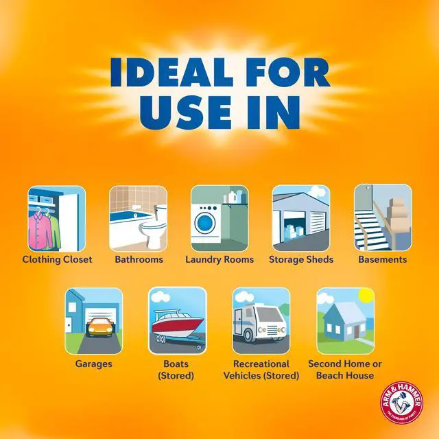 Alt view image 3 of 6 - Arm & Hammer Desiccant Type Disposable Moisture Absorber and Odor Eliminator, 10.5 oz Pouch