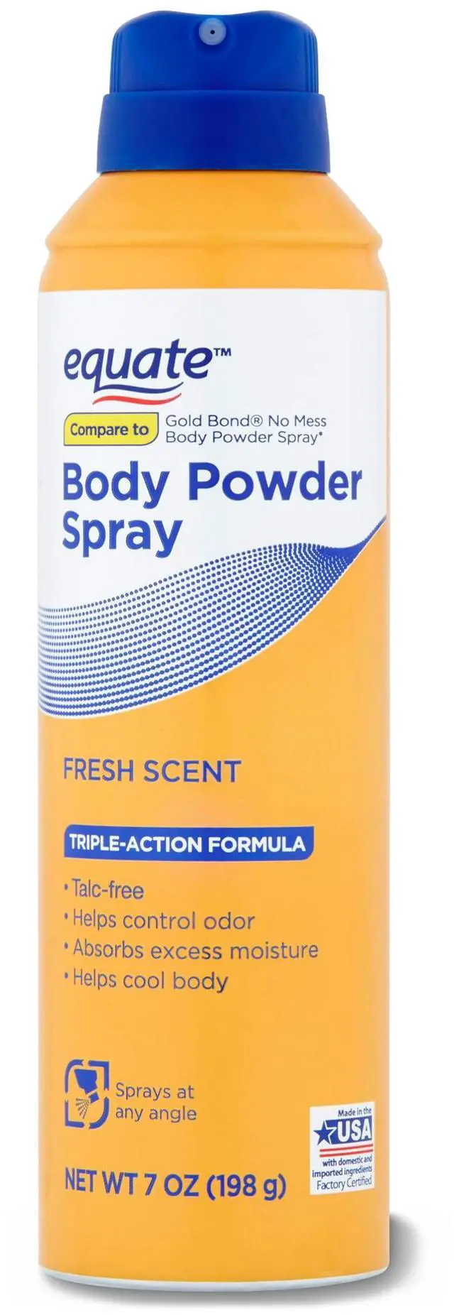 Main image of Equate Body Powder Spray, Fresh Scent, 10 oz