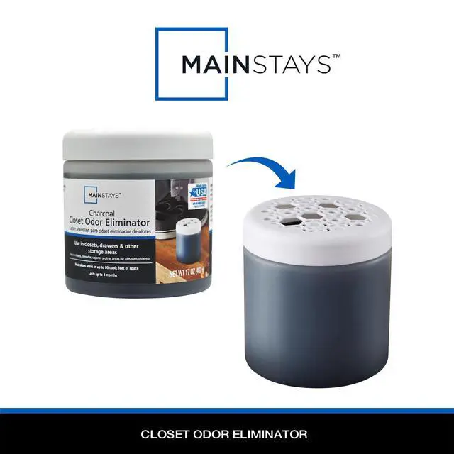 Alt view image 6 of 6 - Mainstays Charcoal Closet Odor Eliminator, Fragrance Free, 17 oz
