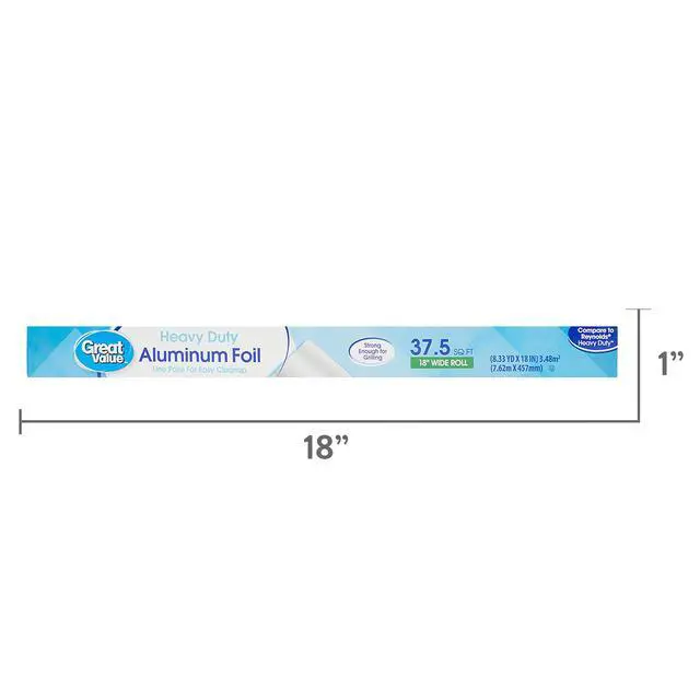 Alt view image 3 of 5 - Great Value Heavy Duty Aluminum Foil, 37.5 Sq Ft