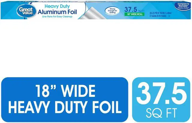 Main image of Great Value Heavy Duty Aluminum Foil, 37.5 Sq Ft