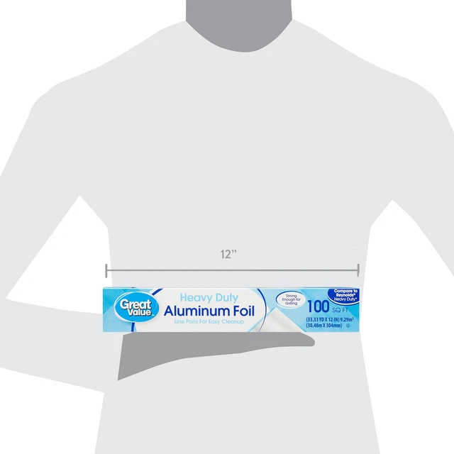 Alt view image 6 of 6 - Great Value Heavy Duty Aluminum Foil, 100 sq ft