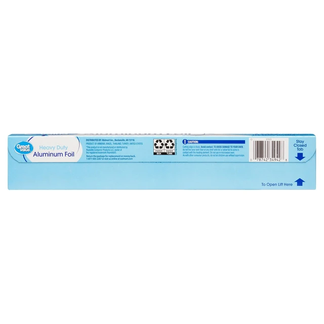 Alt view image 5 of 6 - Great Value Heavy Duty Aluminum Foil, 100 sq ft