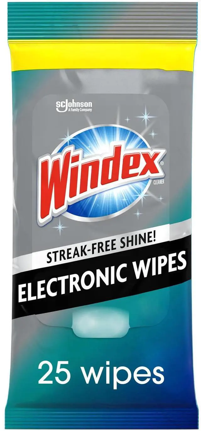 Main image of Windex Electronics Wipes, Pre-Moistened, Provides Streak-Free Shine, 25 Count