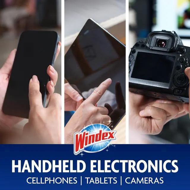 Alt view image 2 of 7 - Windex Electronics Wipes, Pre-Moistened, Provides Streak-Free Shine, 25 Count
