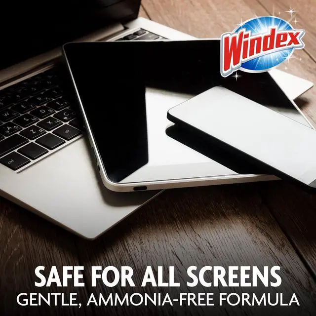 Alt view image 3 of 7 - Windex Electronics Wipes, Pre-Moistened, Provides Streak-Free Shine, 25 Count