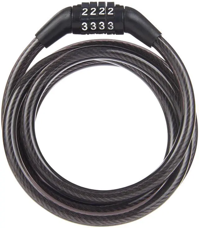 Main image of Brinks Covered 5/16 inch x 5 feet Flexible Steel Combination Cable Lock
