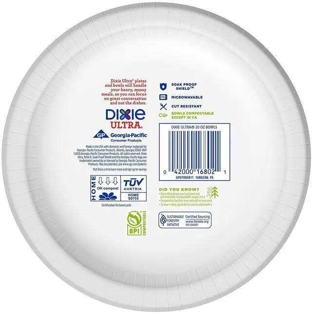 Alt view image 6 of 7 - Dixie Ultra Summer Design Disposable Paper Bowls, 20 oz, Multi-Color, 25 Count