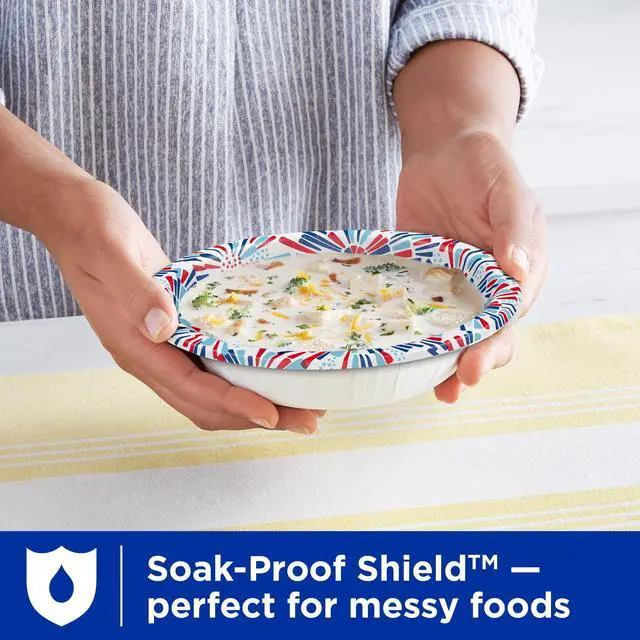 Alt view image 2 of 7 - Dixie Ultra Summer Design Disposable Paper Bowls, 20 oz, Multi-Color, 25 Count