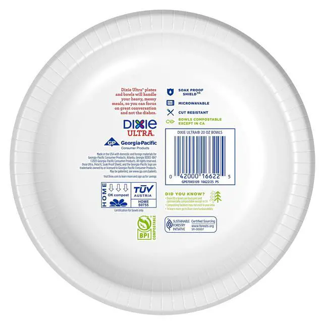 Alt view image 2 of 7 - Dixie Ultra Disposable Paper Bowls, 20 oz, Multi-Color, 50 Count