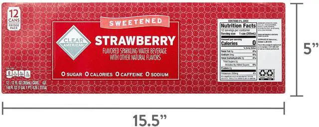 Alt view image 2 of 7 - Clear American Strawberry Sparkling Water, 12 fl oz, 12 Count