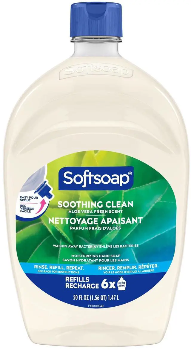 Main image of Softsoap Soothing Clean Liquid Hand Soap with New Easy Pour Spout, Aloe Vera Fresh Scent, 50 fl oz