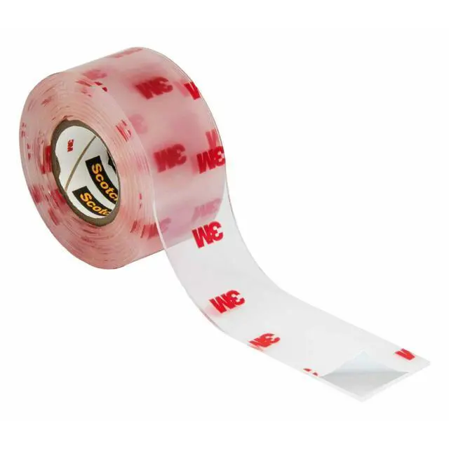 Alt view image 3 of 7 - Scotch-Mount Clear Double-Sided Mounting Tape, 1 in x 60 in, 1 Roll