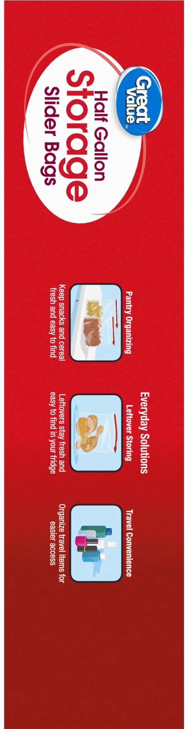 Alt view image 4 of 4 - Great Value Half Gallon Slider Storage Bags, 40 Count