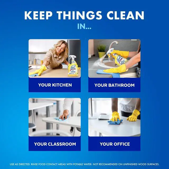 Alt view image 5 of 6 - Lysol® All Purpose Cleaner Sanitizing and Disinfecting Spray Lemon Breeze Scent, 32 oz, Bottle