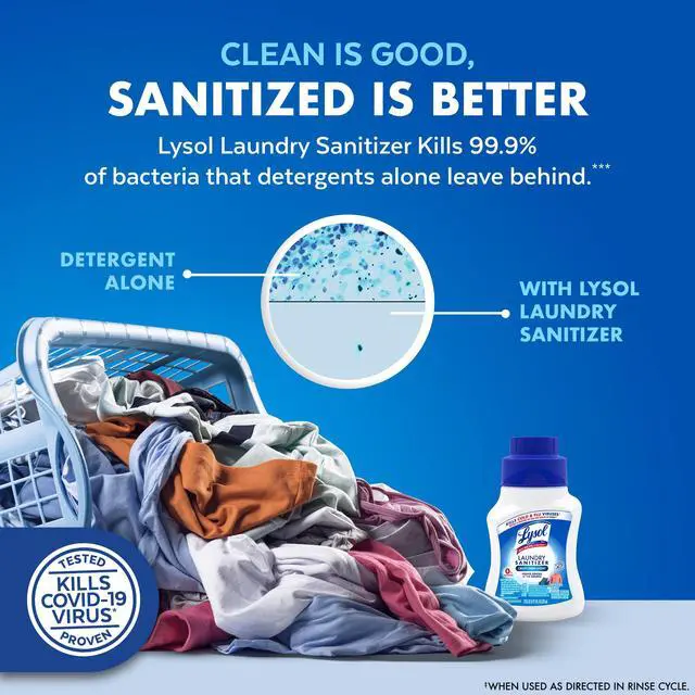 Alt view image 2 of 7 - Lysol Laundry Sanitizer Additive, Sanitizing Liquid for Clothes and Linens, Crisp Linen, 21 fl oz