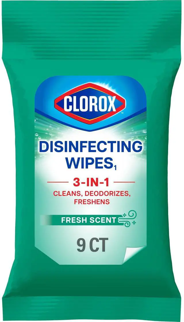 Alt view image 3 of 6 - (3 pack) Clorox Disinfecting Cleaning Wipes To Go Pack, Bleach Free, Fresh Scent, 9 Count
