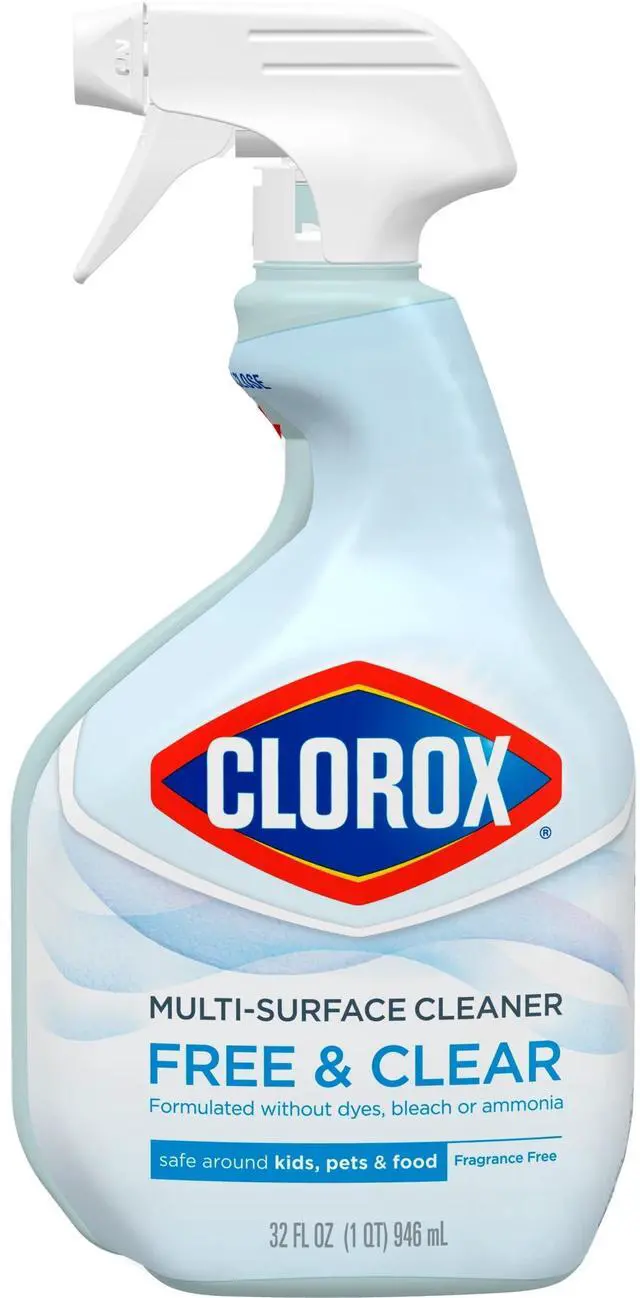 Main image of Clorox Free & Clear Multi Surface Cleaner, Spray Bottle, Fragrance Free, 32 fl oz