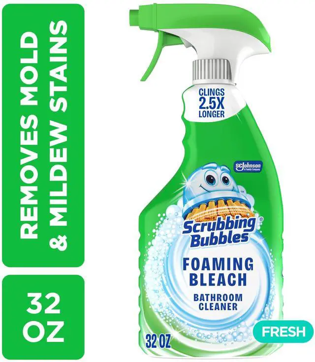 Main image of Scrubbing Bubbles Foaming Bleach Bathroom Shower & Tub Cleaner Spray, Mold & Mildew Stain Remover, 32 oz