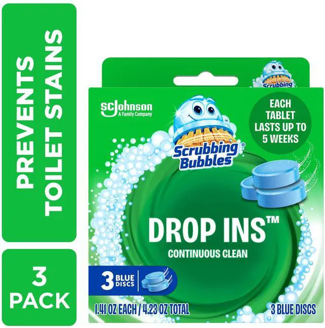 Main image of Scrubbing Bubbles Toilet Tablets, Continuous Clean Toilet Drop Ins, 3 Count
