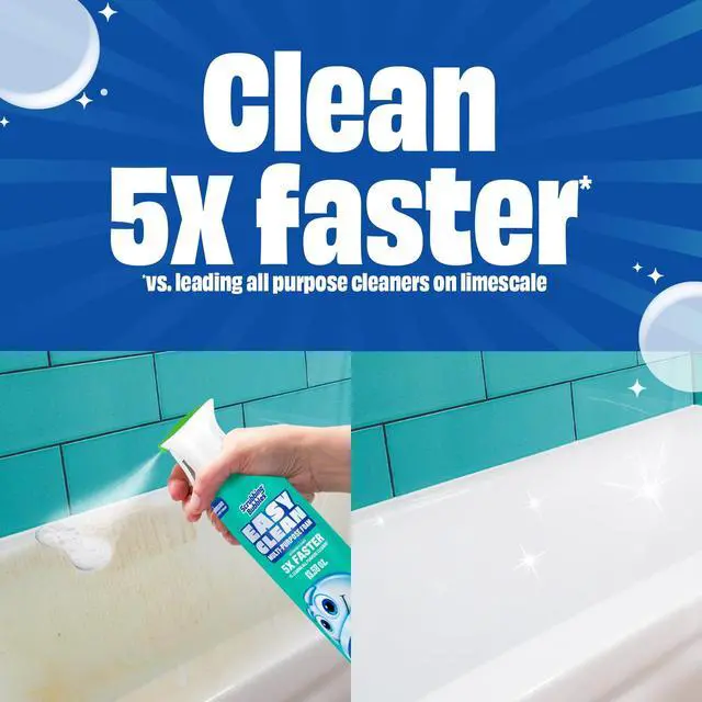 Alt view image 3 of 7 - Scrubbing Bubbles Easy Clean Multi-Purpose Bathroom Shower & Tub Cleaner and All Purpose Cleaner, Aerosol Spray, 13.58 oz