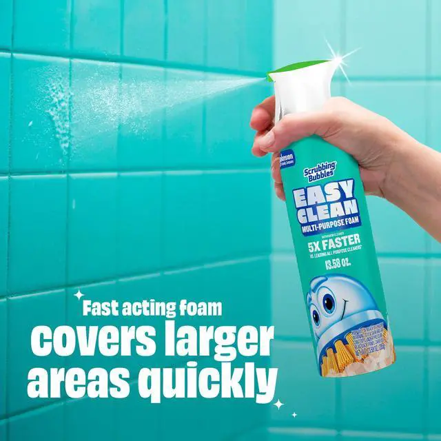 Alt view image 6 of 7 - Scrubbing Bubbles Easy Clean Multi-Purpose Bathroom Shower & Tub Cleaner and All Purpose Cleaner, Aerosol Spray, 13.58 oz