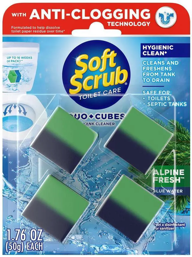 Main image of Soft Scrub In-Tank Toilet Cleaner Duo-Cubes, Alpine Fresh, 4Ct, Continuous Clean, Cleans&Freshens