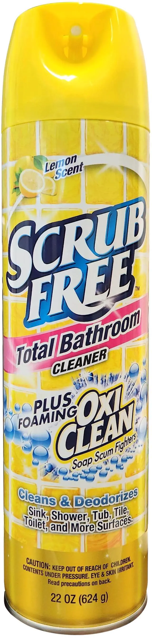 Alt view image 3 of 5 - (2 pack) Scrub Free Bathroom Cleaner, Tough Stains & Grime, Lemon Scent with Oxi Clean, 22 oz Foaming Spray