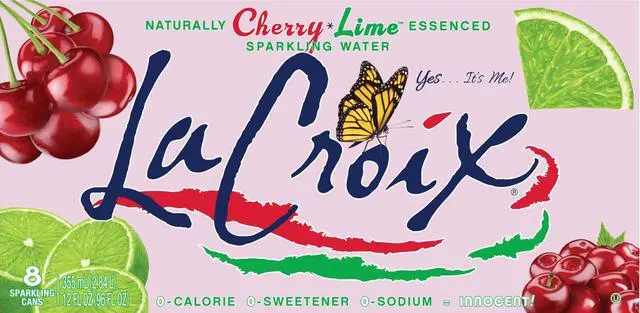 Alt view image 4 of 7 - LaCroix Cherry Lime, Sparkling Water, 8 Pack, 12 oz Cans