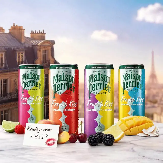 Alt view image 3 of 6 - Maison Perrier French Kiss Sparkling Juice Beverage, Peach & Cherry Flavors with Real Fruit Juices, 6 Pack 66.9 fl oz