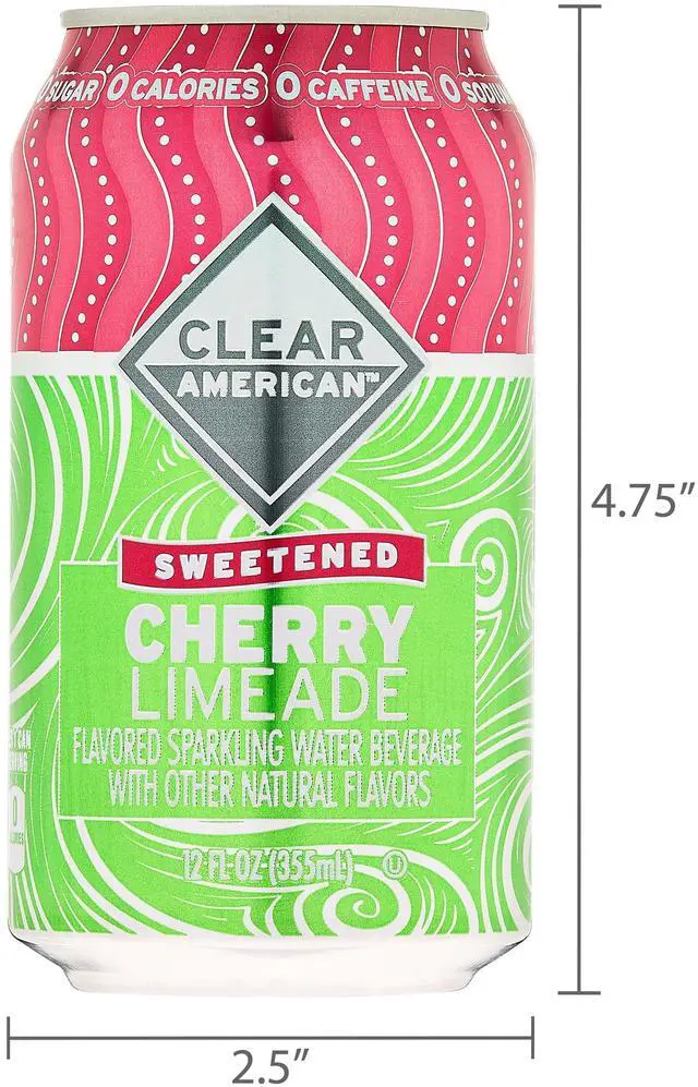 Alt view image 6 of 7 - Clear American Cherry Limeade Sparkling Water, 12 fl oz, 12 Count