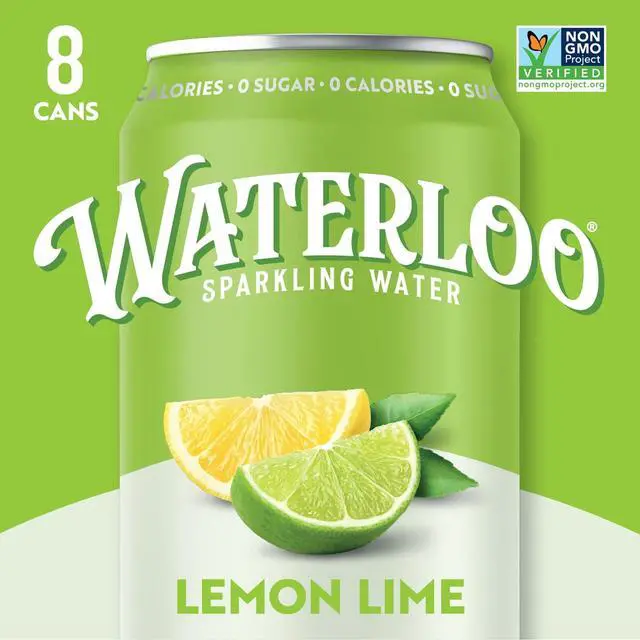 Alt view image 6 of 6 - Waterloo Sparkling Water, Lemon-Lime, 12 fl oz, 8 pack cans
