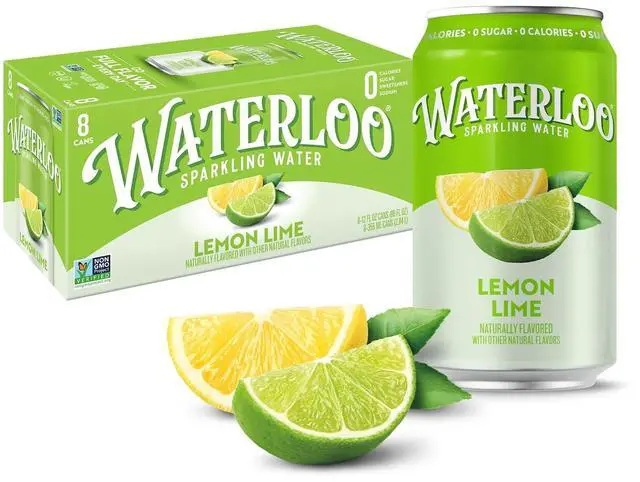 Alt view image 2 of 6 - Waterloo Sparkling Water, Lemon-Lime, 12 fl oz, 8 pack cans