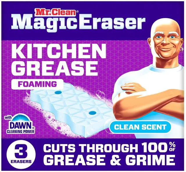 Main image of Mr. Clean Magic Eraser Sponge, Kitchen Grease, Clean Scent, 3 Count