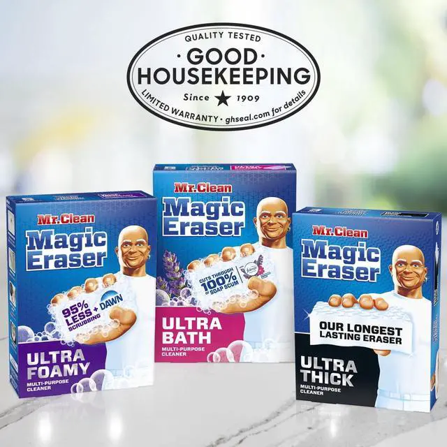 Alt view image 4 of 6 - Mr. Clean Magic Eraser Sponge, Kitchen Grease, Clean Scent, 3 Count