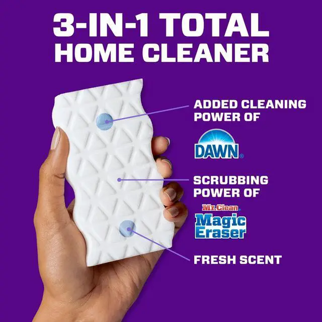 Alt view image 6 of 6 - Mr. Clean Magic Eraser Sponge, Kitchen Grease, Clean Scent, 3 Count