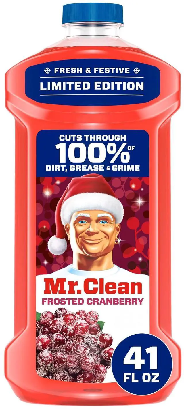 Main image of Mr. Clean All Purpose Cleaner, Floor Cleaner, Mop Soap, Cleaning Liquid, Frosted Cranberry, 41 fl oz