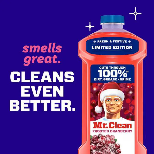 Alt view image 6 of 7 - Mr. Clean All Purpose Cleaner, Floor Cleaner, Mop Soap, Cleaning Liquid, Frosted Cranberry, 41 fl oz