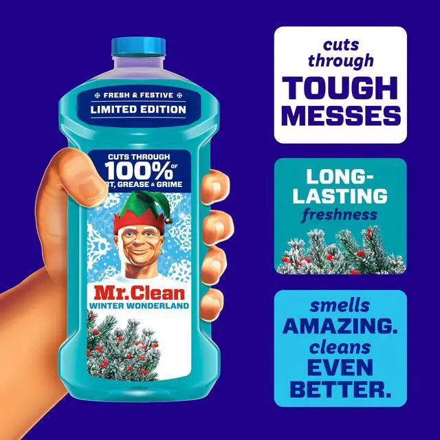 Alt view image 3 of 7 - Mr. Clean All Purpose Cleaner, Floor Cleaner, Mop Soap, Cleaning Liquid, Winter Wonderland, 41 fl oz