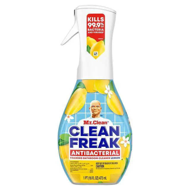 Alt view image 5 of 7 - Mr. Clean Clean Freak Lemon Scent Antibacterial Multi-Purpose Bath Cleaner, 16 Fl Oz