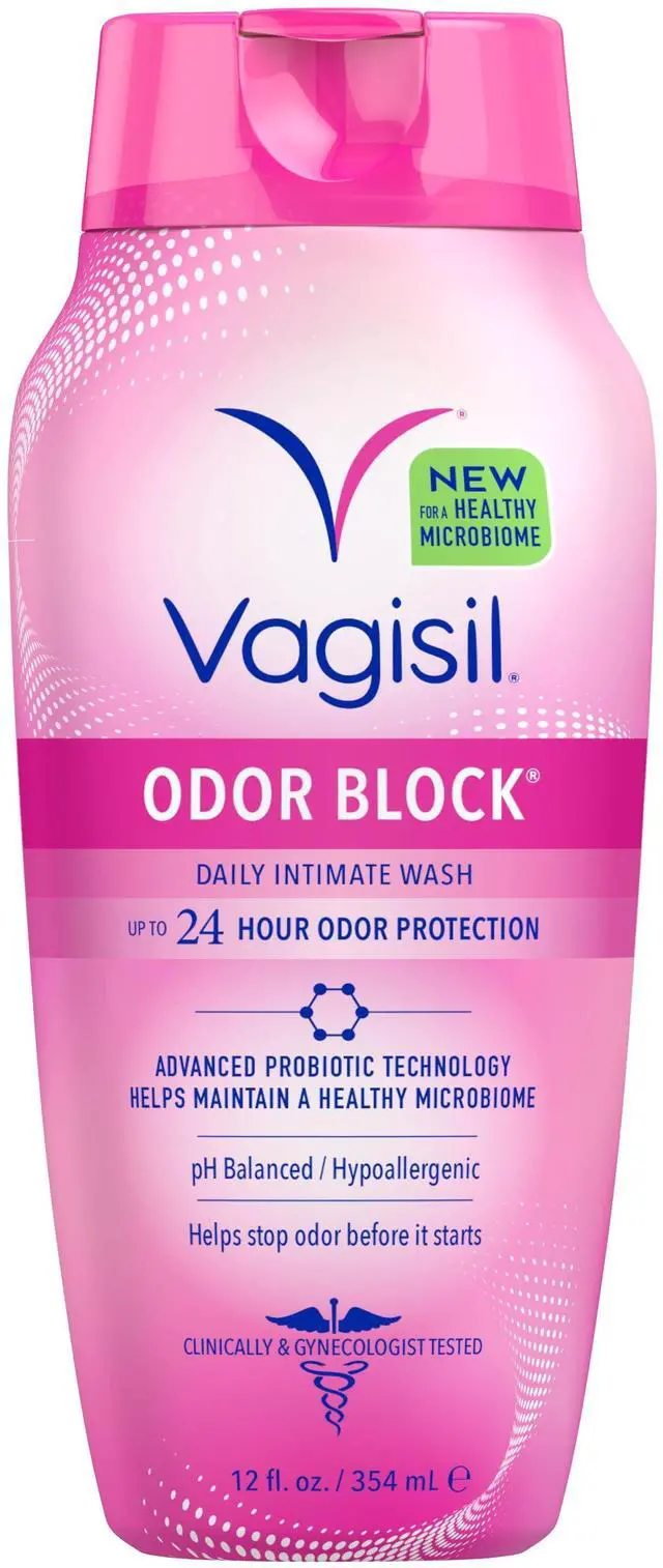 Main image of Vagisil Feminine Wash for Intimate Area Hygiene, Odor Block, Gynecologist Tested, Hypoallergenic, 12 fl oz,