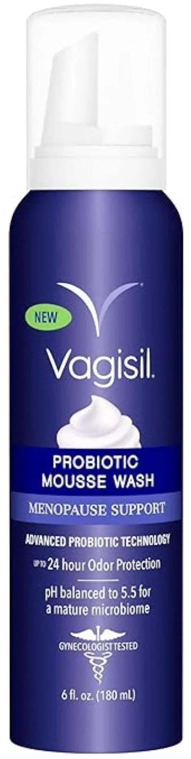 Main image of Vagisil Menopause Support Probiotic Mousse Wash, pH Balanced, Sulfate-Free, Gentle Formula, 6 fl oz